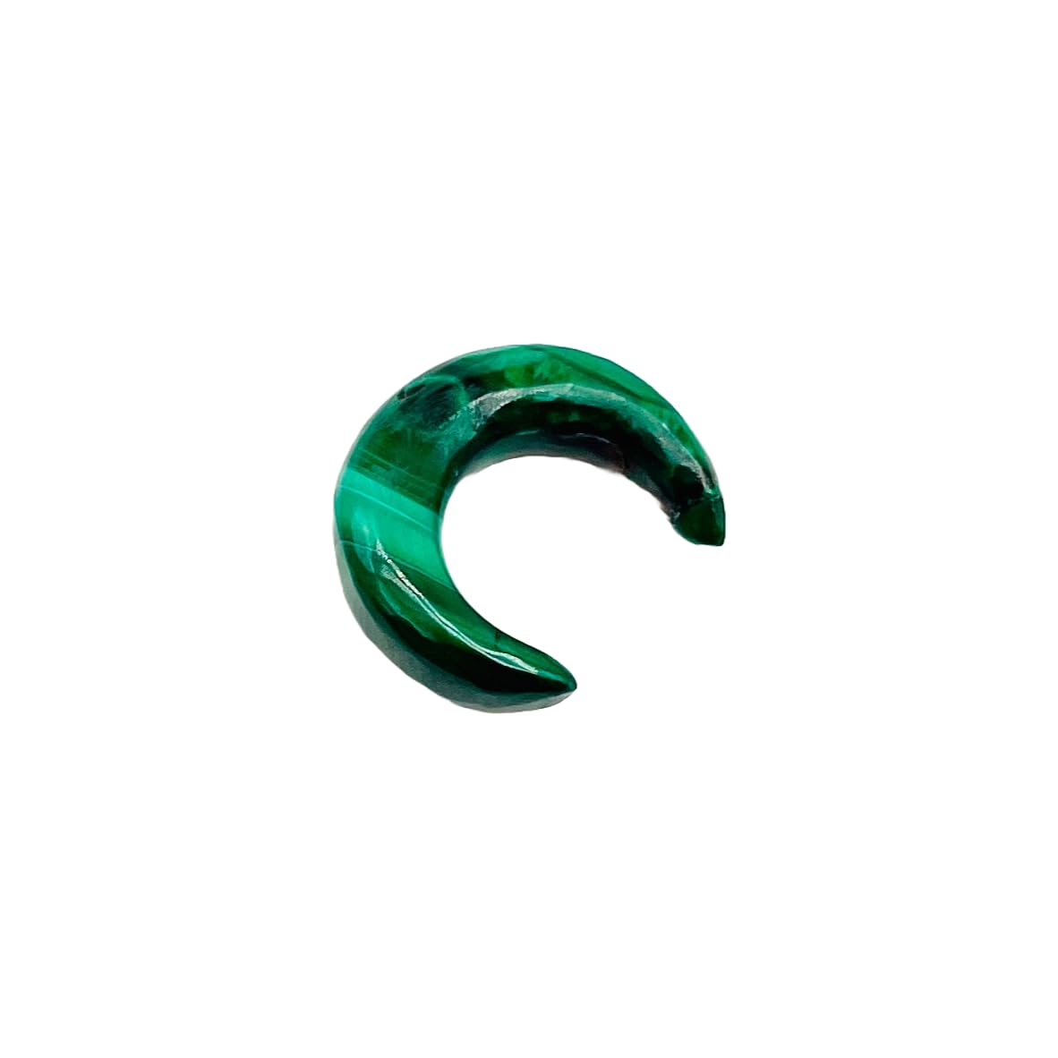 Natural Green Malachite Crystal Handmade Naga Body Piercing Tribal Septum Pincher Jewelry Gauges, 12g (2mm) to 1/2 inch (12mm), Customized Sizes Available