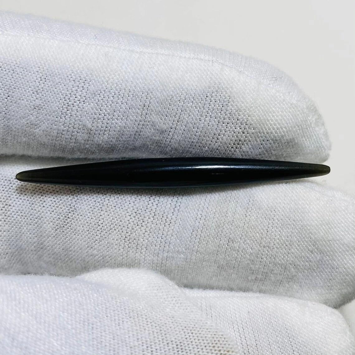 Black Obsidian Crystal Septum Spike Gauges, 14g to 1/2 inch, Custom Sizing Available