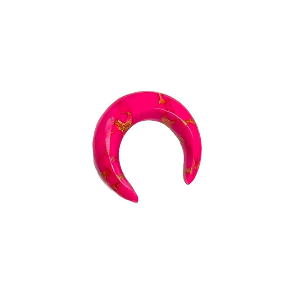 Tribal Septum Pincher & Nose Stud, Pink Copper Turquoise Crystal, 12g-1/2", Custom Sizing Available