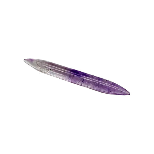 Natural Amethyst Tribal Septum Spike – Hand-Carved Crystal Tusk for Piercing – Long Tapered Gemstone Spike for Nose, Ear, or Cartilage – Boho Spiritual Body Jewelry