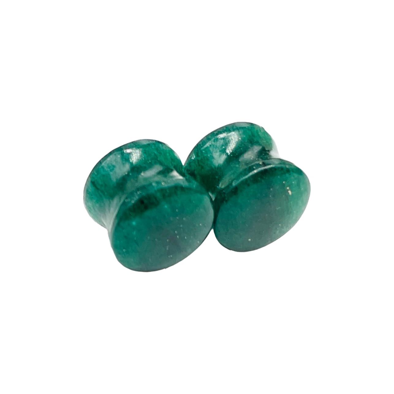Natural Aventurine Gemstone Gauges, 3mm (8g) to 54mm (2-1/8 inch), Round Double Flared Plugs