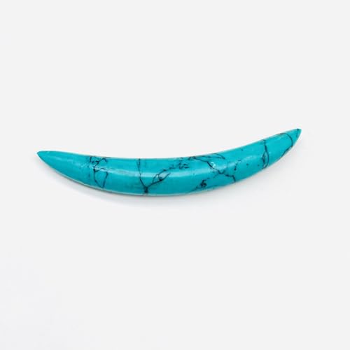 Blue Turquoise Crystal Curved Septum Tusk, Tribal Septum, Nose Pincher, Handmade Organic Gauges, Size 12g (2mm) to 0000g (12 mm) & Customized Wholesale Also Available