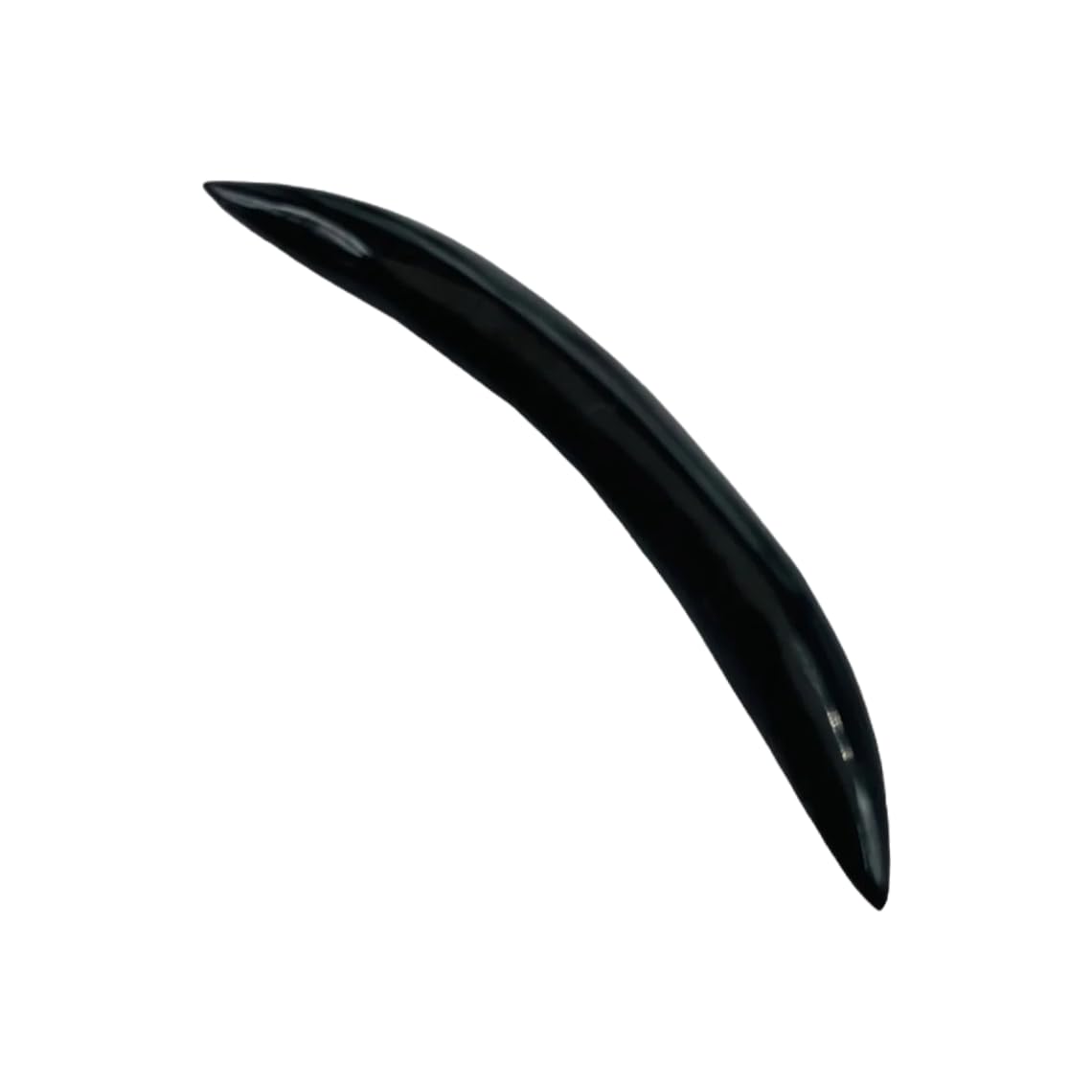 Natural Black Obsidian Crystal Handmade Naga Body Piercing Jewelry, Septum Curved Tusk Gauges, 12g (2mm) to 1/2 inch (12mm), Customized Sizes Available