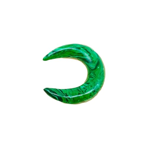 Malachite Crystal Tribal Septum Pincher & Spike Naga Body Piercing Jewelry Gauges, 12g (2mm) to 1/2 inch (12mm), Customized Size Available, Green