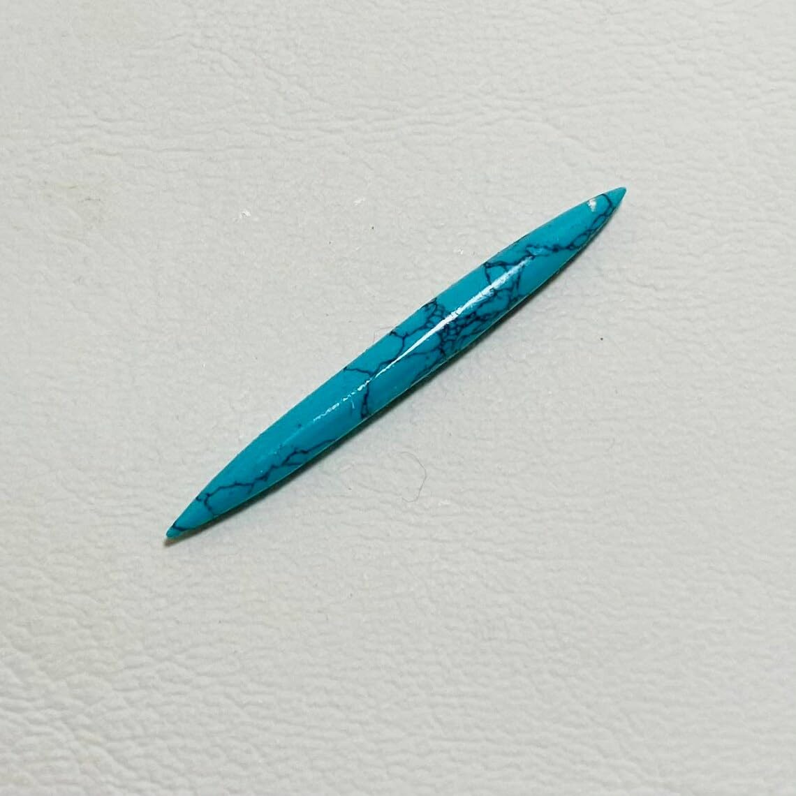 Turquoise Crystal Tribal Septum Spike, 14g to 1/2 inch, Custom Sizes Available