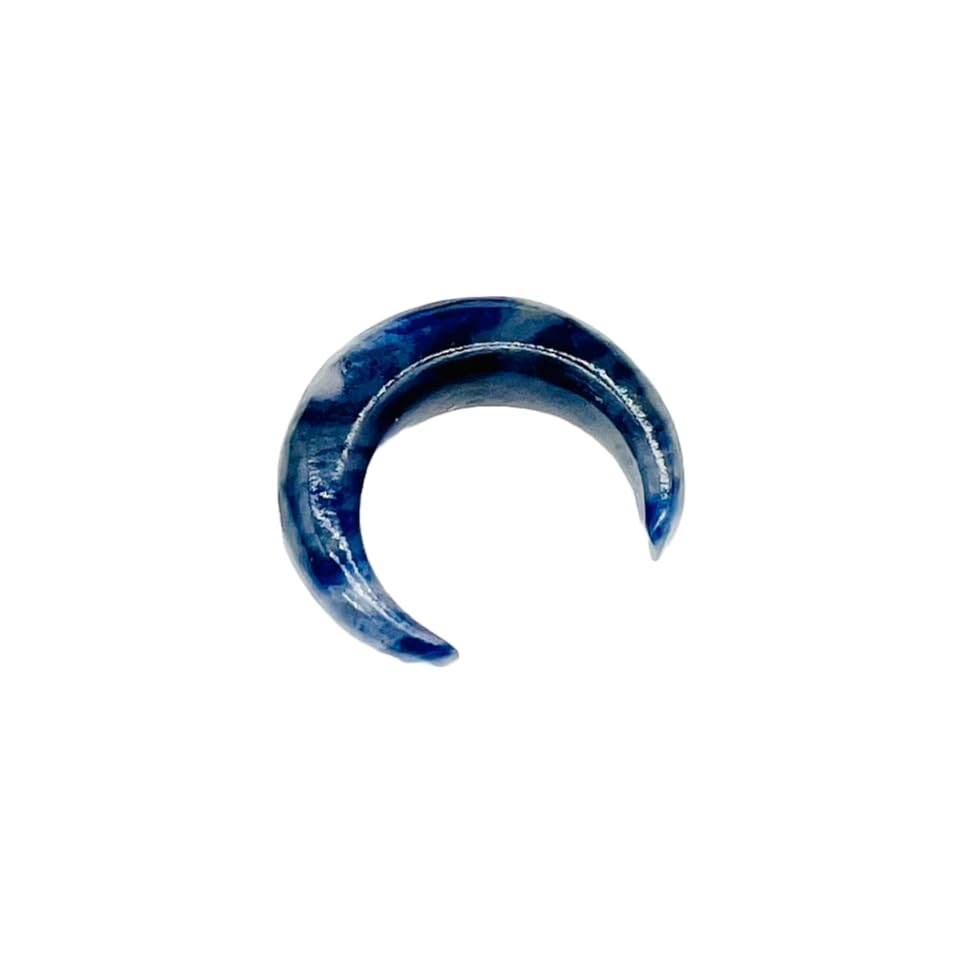 Natural Sodalite Gemstone Handmade Naga Body Piercing Tribal Septum Pincher & Tusk Spike Jewelry Gauges Size 12 g (2 mm) to 1/2" (12 mm) Wholesale Also Available