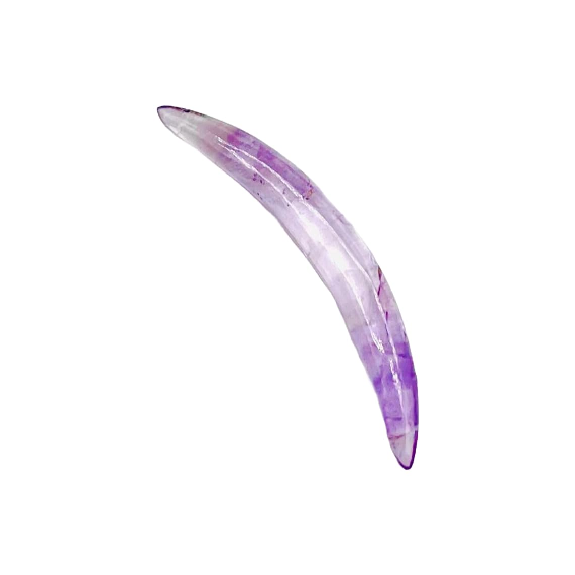 Natural Amethyst Tribal Septum Tusk – Hand-Carved Curved Spike – Crystal Piercing Jewelry for Nose, Ear, or Cartilage – Boho Spiritual Body Jewelry