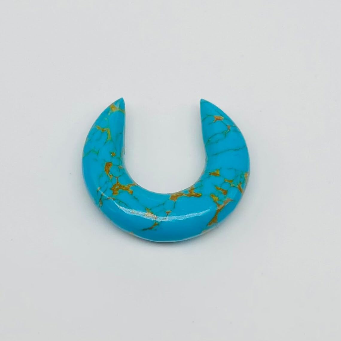 Turquoise Crystal Septum Pincher Body Jewelry, 12g to 1/2", Custom Sizes Available