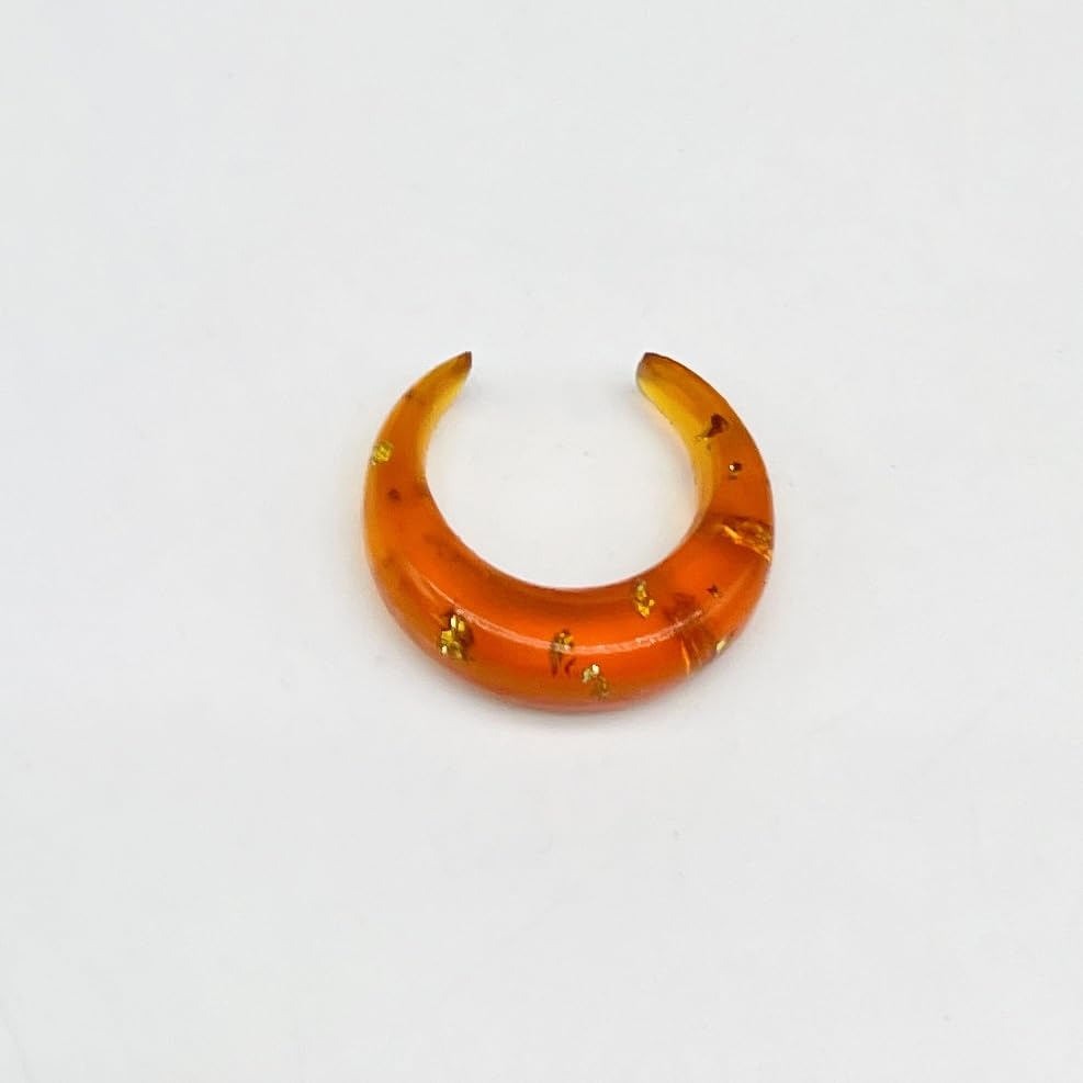 Amber Stone Handmade Nose Piercing Septum Pincher Naga Body Jewelry Gauges Size 12g (2mm) to 1/2" (12mm) Customized Size & Wholesale Also Available