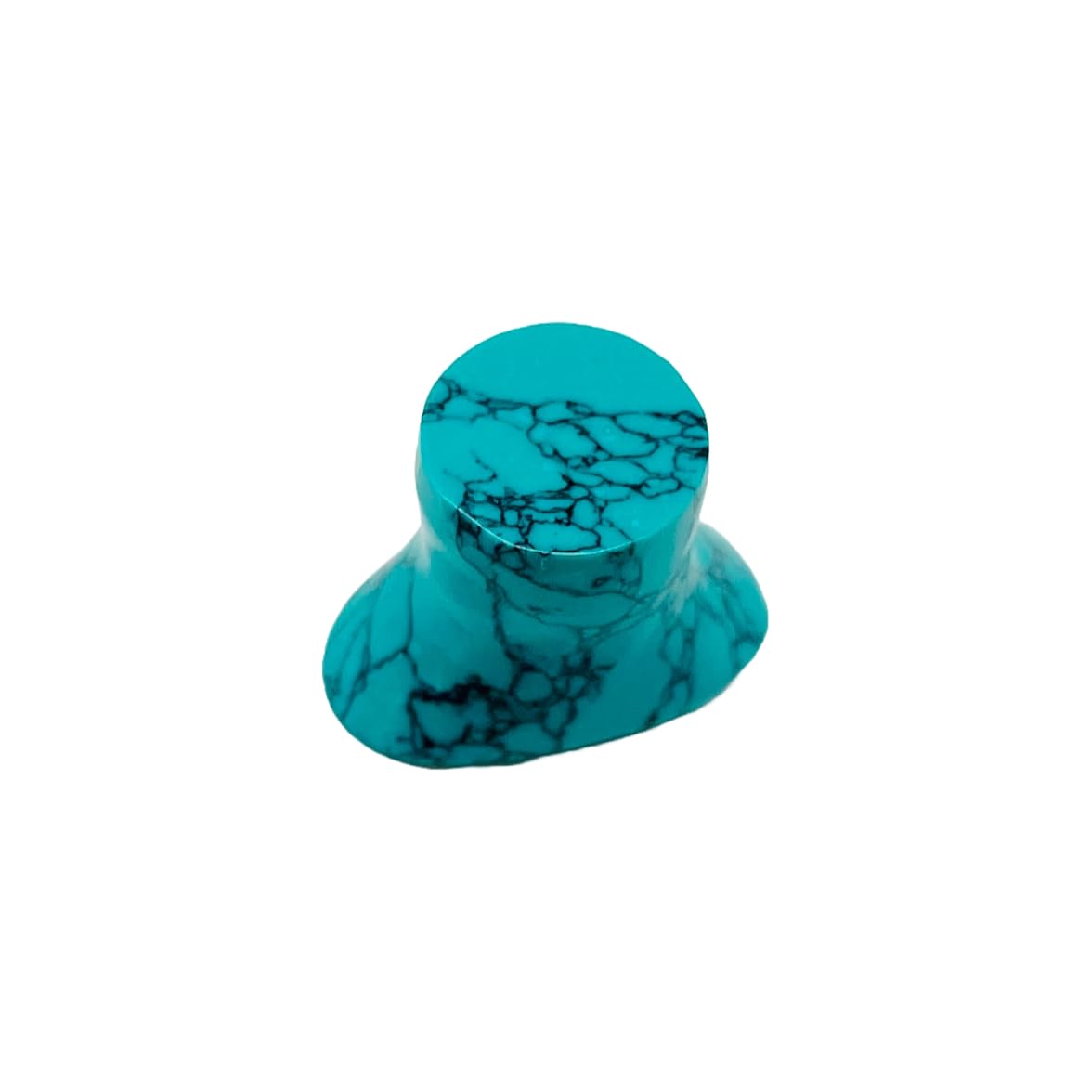 Turquoise Crystal Body Piercing Jewelry Labret Plug, 2mm - 30mm Sizes