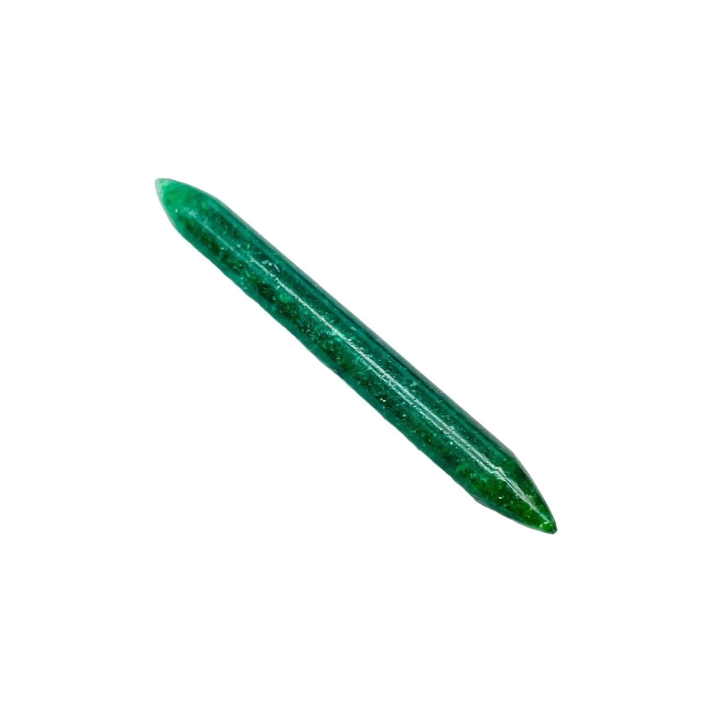 Natural Green Aventurine Septum Spike – Double Tapered Tribal Tusk Body Jewelry for Stretched Piercings – Handmade Stone Gauge Pincher – Unisex Boho Piercing Accessory