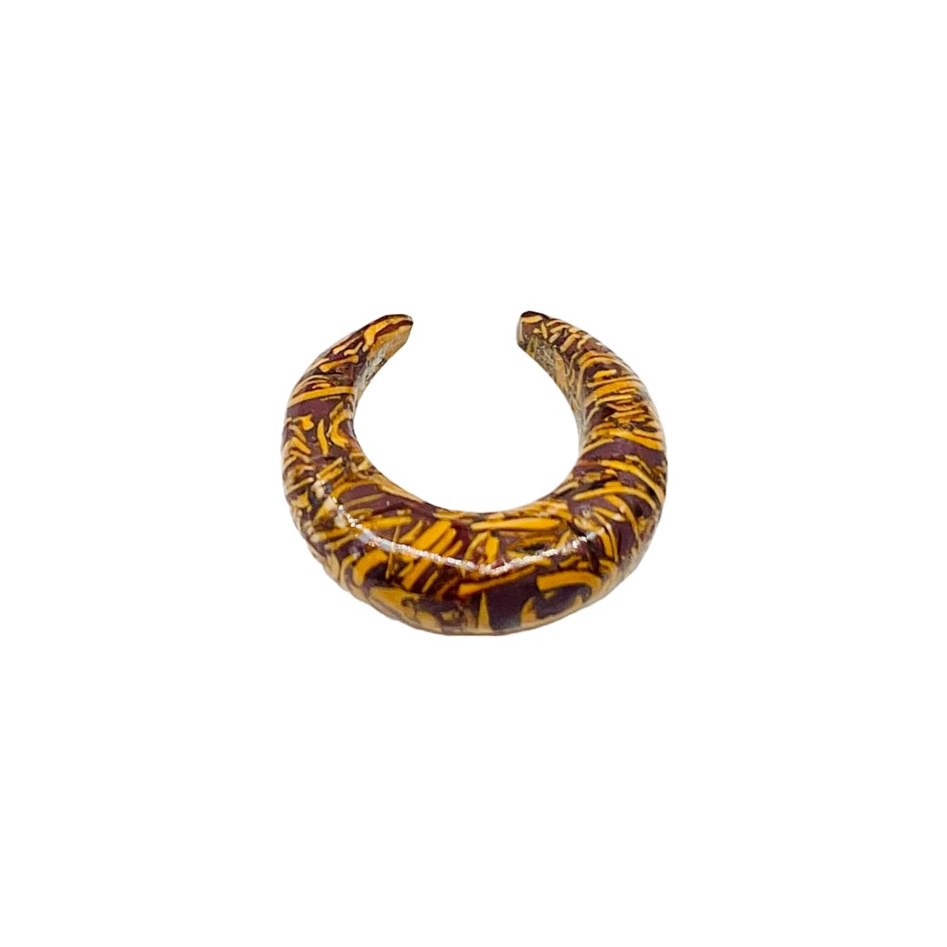 Natural Sang-e-Maryam Gemstone Handmade Septum Crescent Horseshoe Pincher, Sizes 2mm (12g) to 12mm (1/2 inch)