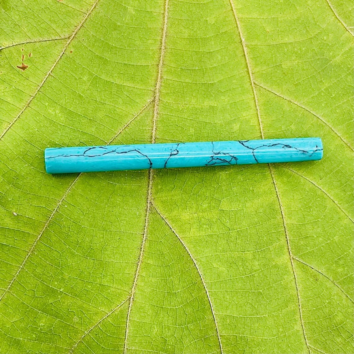 Turquoise Crystal Tribal Septum Spike Gauge, 14g to 1/2 inch, Custom Sizes Available