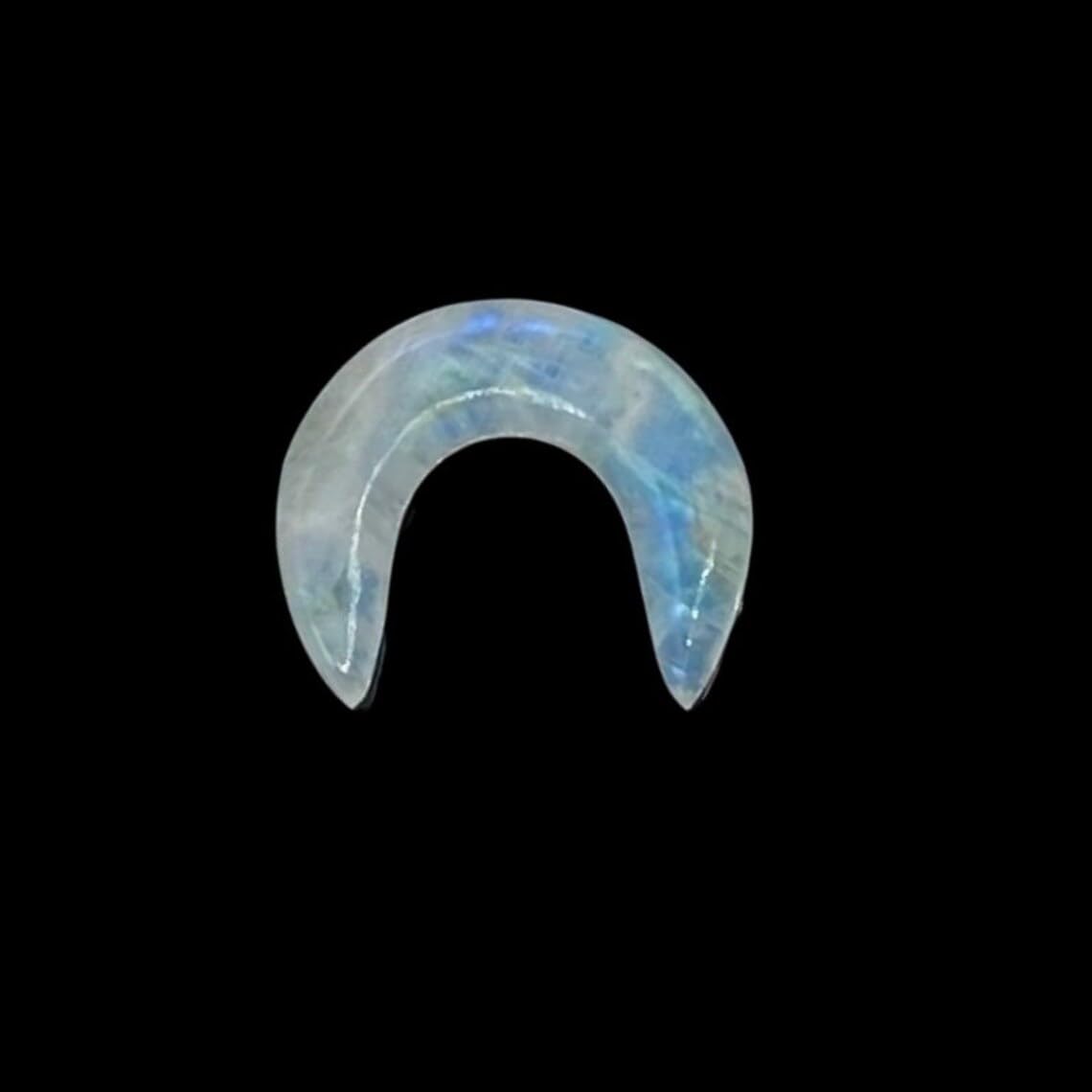 Moonstone Septum Pincher Gauges, Size 8g to 00g, Custom Sizes Available, Natural Gemstone Body Jewelry