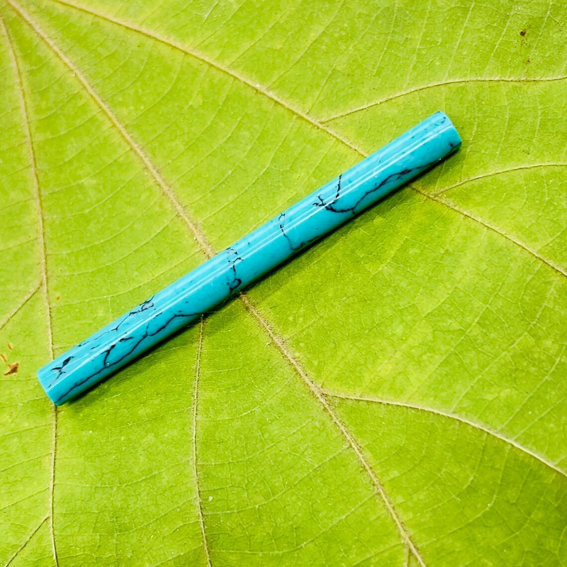 Turquoise Crystal Tribal Septum Spike Gauge, 14g to 1/2 inch, Custom Sizes Available