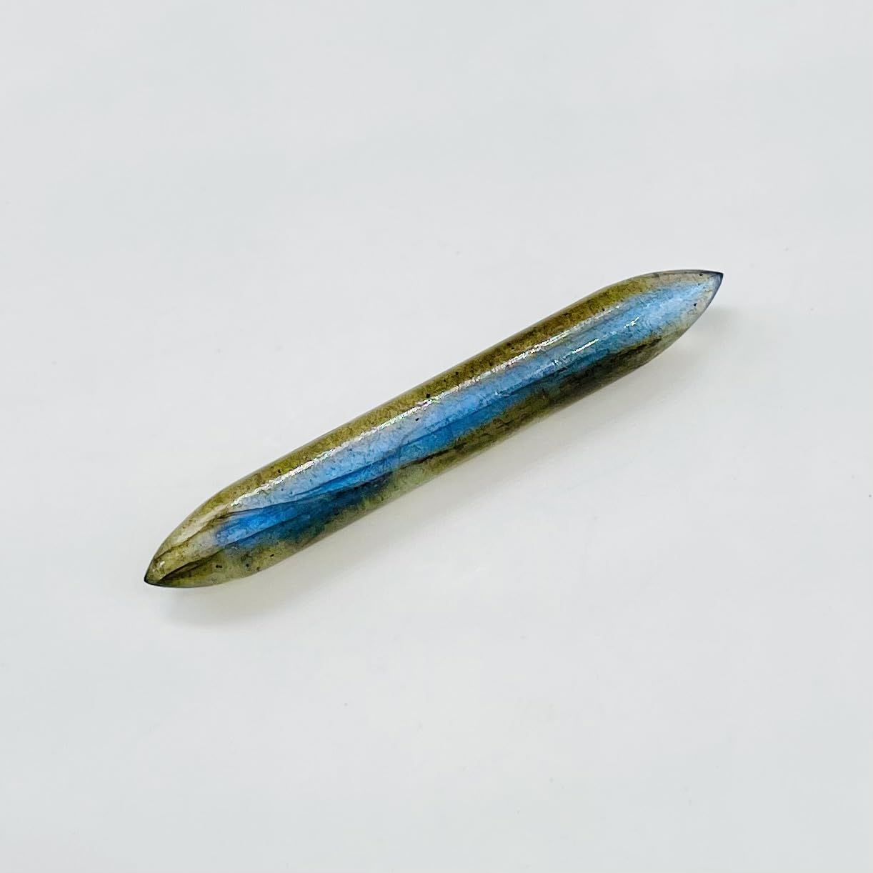 Natural Blue Flashy Labradorite Crystal Naga Body Piercing Nipple Ring Septum Clicker Hoop Tusk Screw 12G 10G 8G 7G 6G 5G 4G 3G 2G 1G 0G 00G Septum Nose Ring