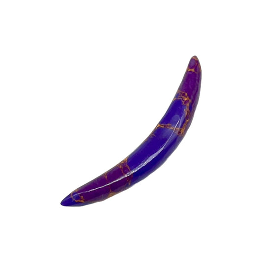 Purple Copper Turquoise Septum Tusk Curved Spike, 12g to 1/2", Handmade Tribal Body Piercing Jewelry