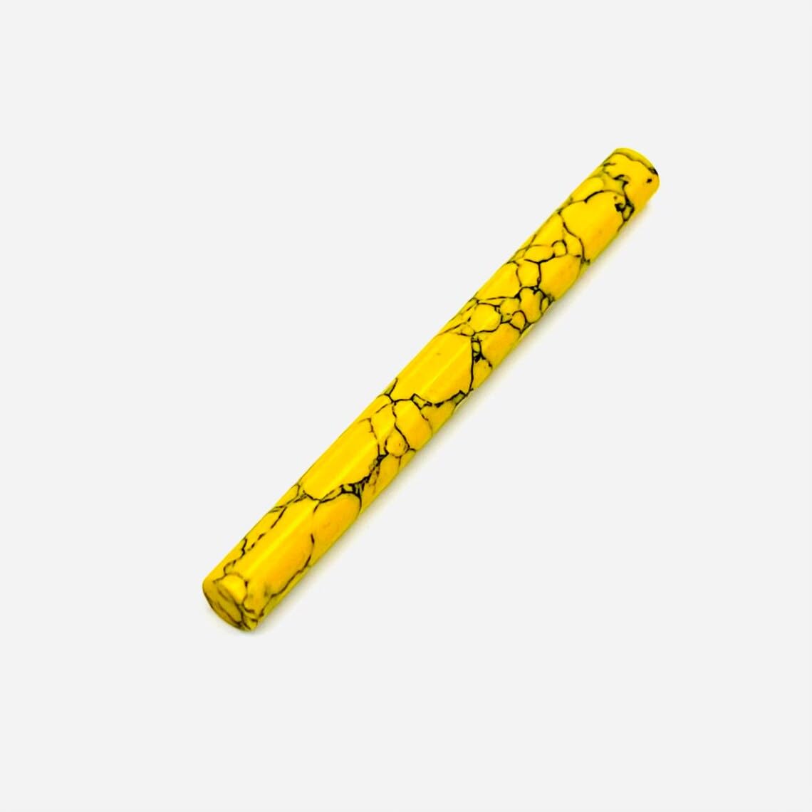 Yellow Turquoise Crystal Septum Tusk Nose Piercing, Size 14g to 1/2", Custom Sizing Available