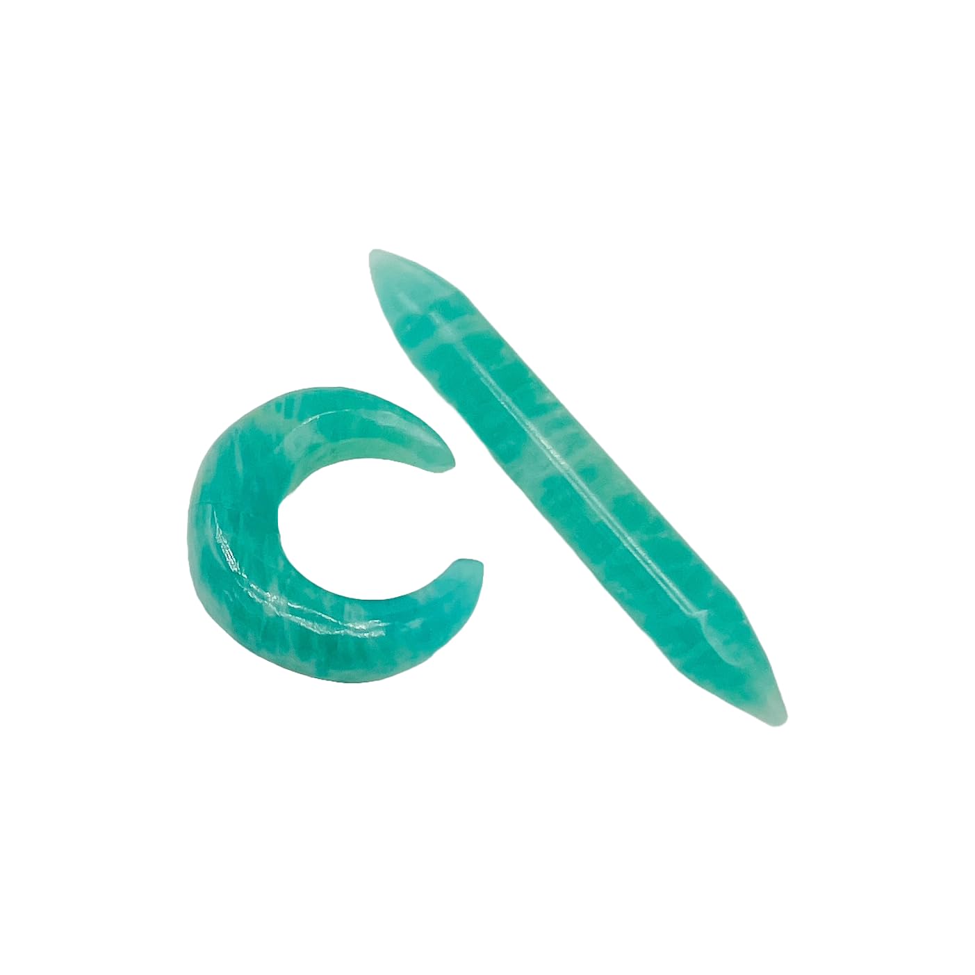 Amazonite Gemstone Handmade Septum Pincher & Tusk Spike Jewelry, 2mm-12mm