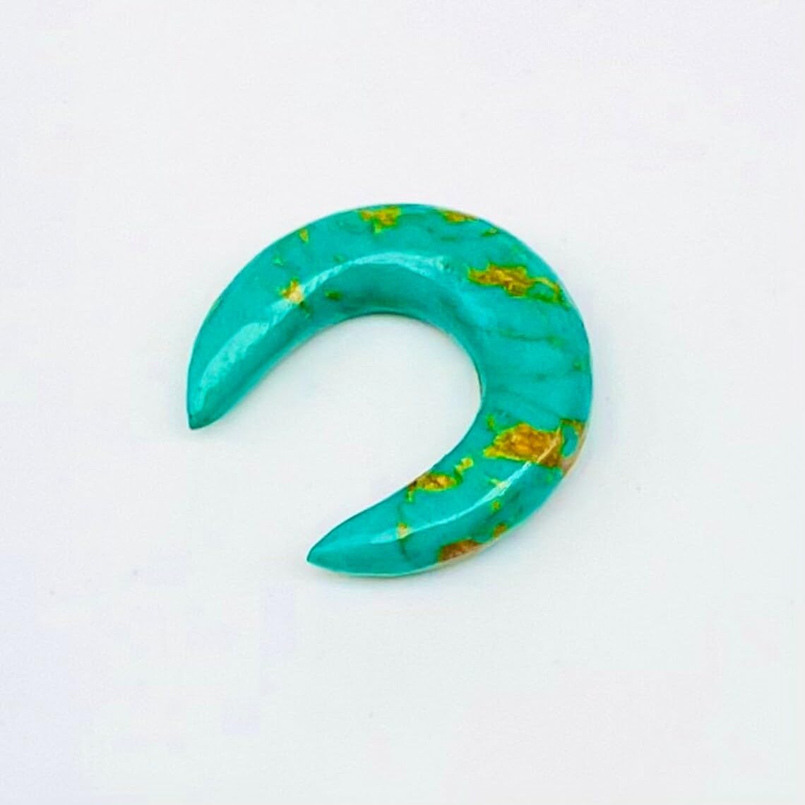 Turquoise Crystal Septum Pincher, 12g-1/2in, Handcrafted Body Jewelry