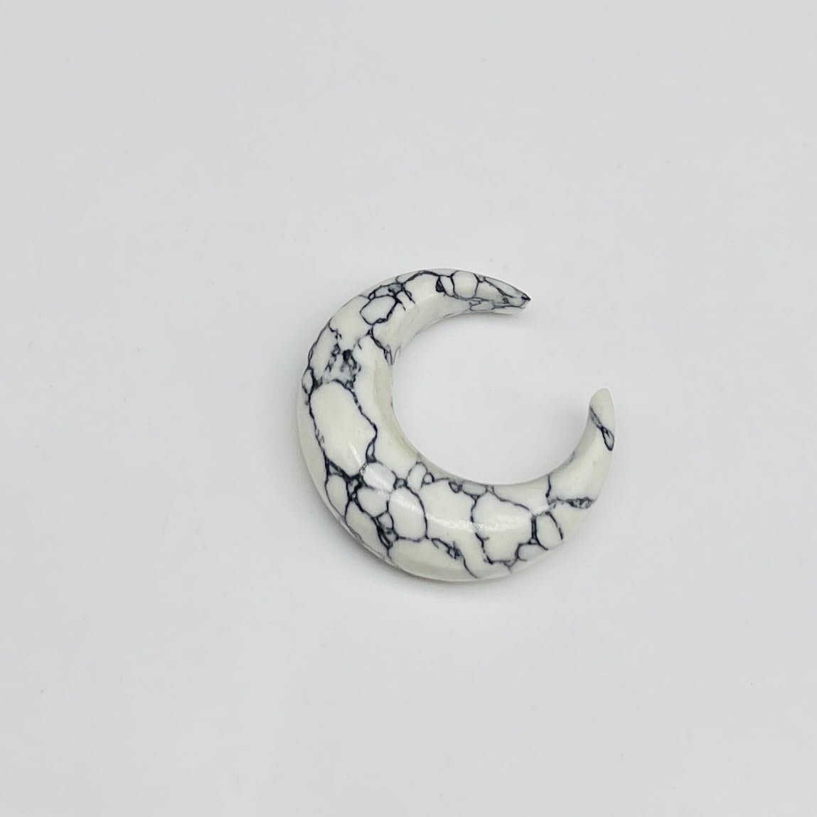 Howlite Crystal Septum Pincher, 12g to 1/2", Customizable Size