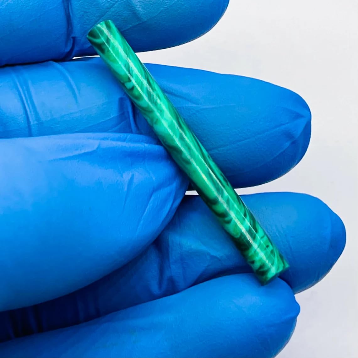 Green Malachite Crystal Handmade Naga Body Piercing Jewelry, Septum Tusk Gauges, 14g (1.6mm) to 1/2 inch (12mm), Customized Sizes Available