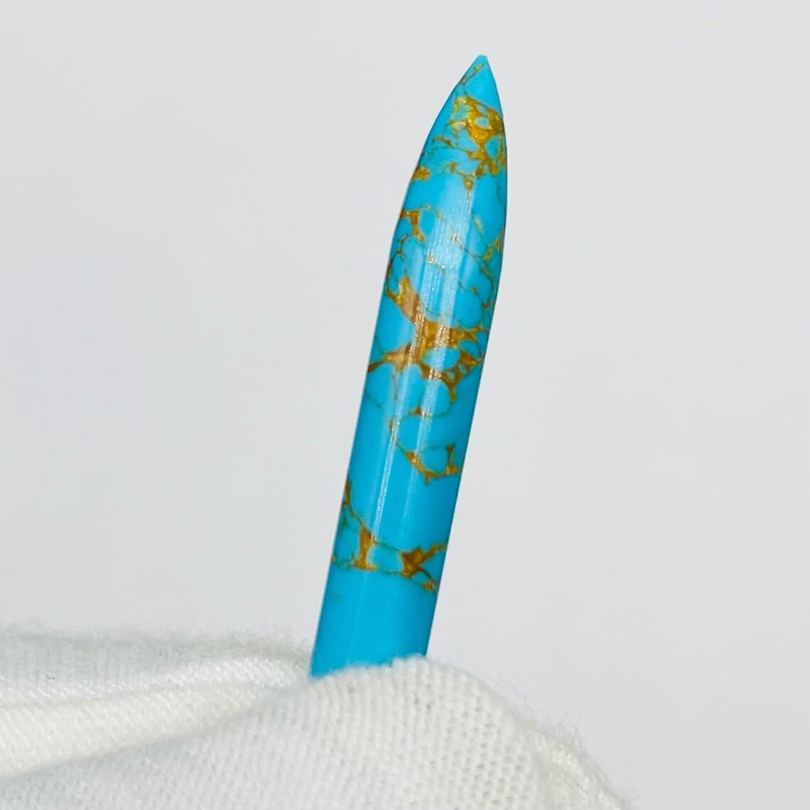 American Turquoise Crystal Tribal Septum Jewelry, 14g to 1/2", Custom Sizes Available