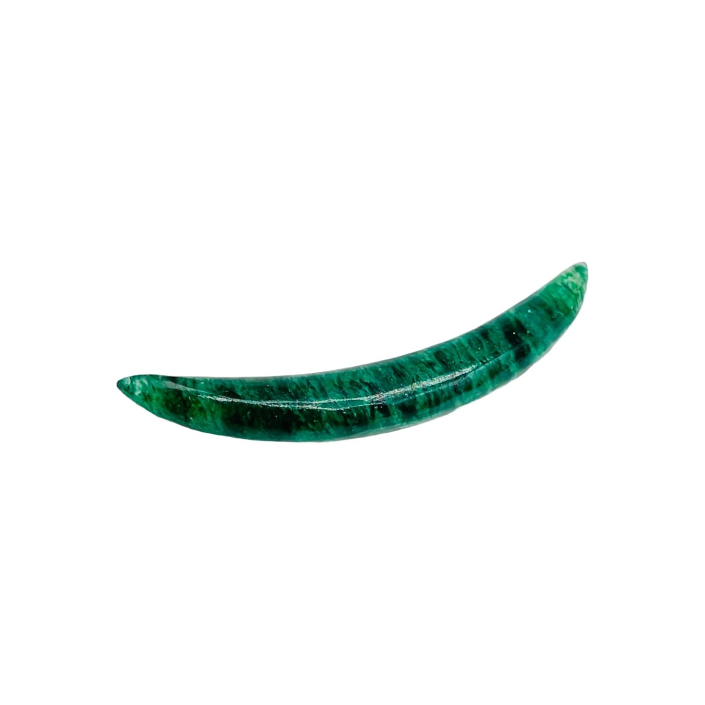 Aventurine Gemstone Curved Septum Tusk Gauges, 2mm to 12mm, Customized Size