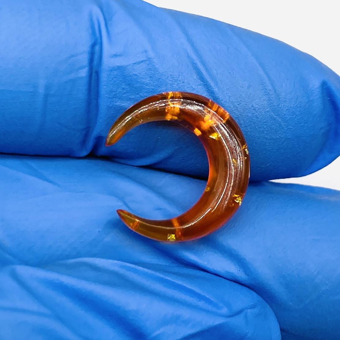 Amber Stone Handmade Nose Piercing Septum Pincher Naga Body Jewelry Gauges Size 12g (2mm) to 1/2" (12mm) Customized Size & Wholesale Also Available