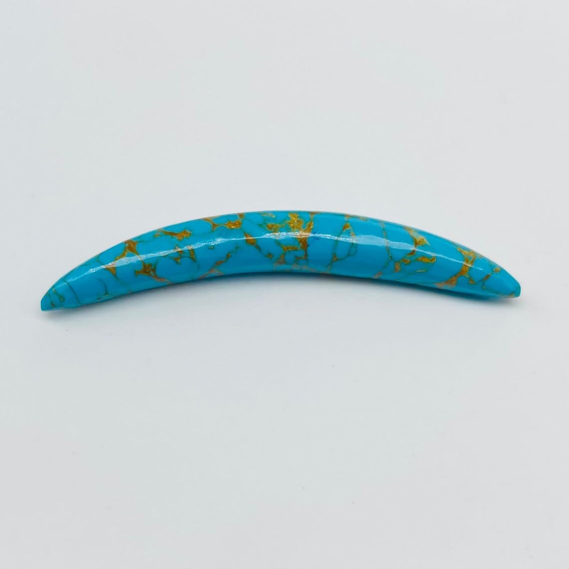 American Blue Copper Turquoise Crystal Naga Septum Curved Tusk Body Jewelry - 12g (2mm) to 1/2" (12mm) Size, Wholesale Available
