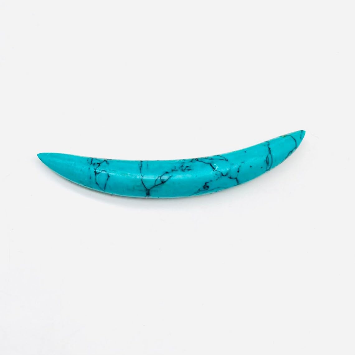 Turquoise Crystal Septum Nose Spike, 12g-1/2in, Handcrafted Body Jewelry