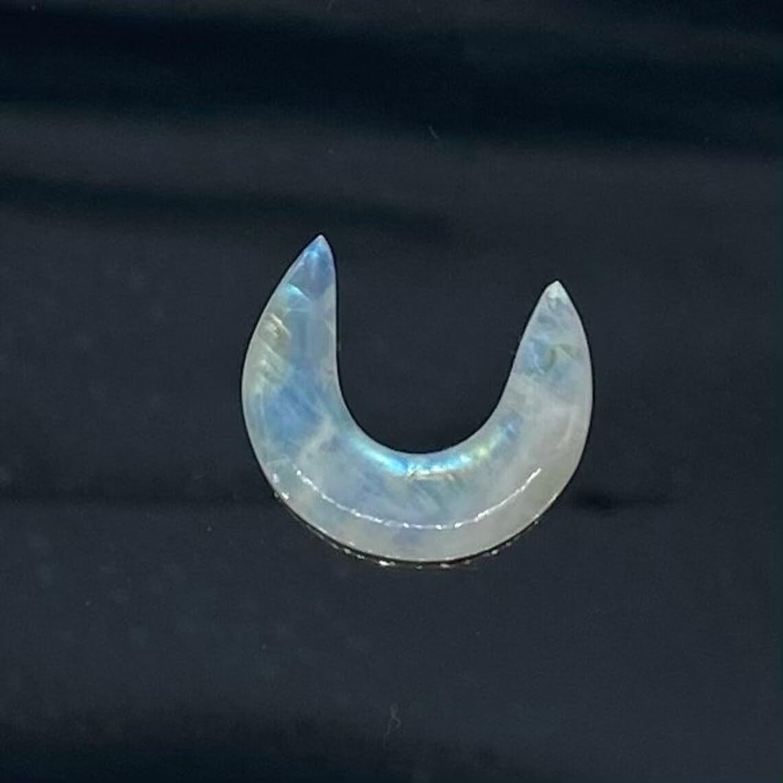 Moonstone Septum Pincher Gauges, Size 8g to 00g, Custom Sizes Available, Natural Gemstone Body Jewelry