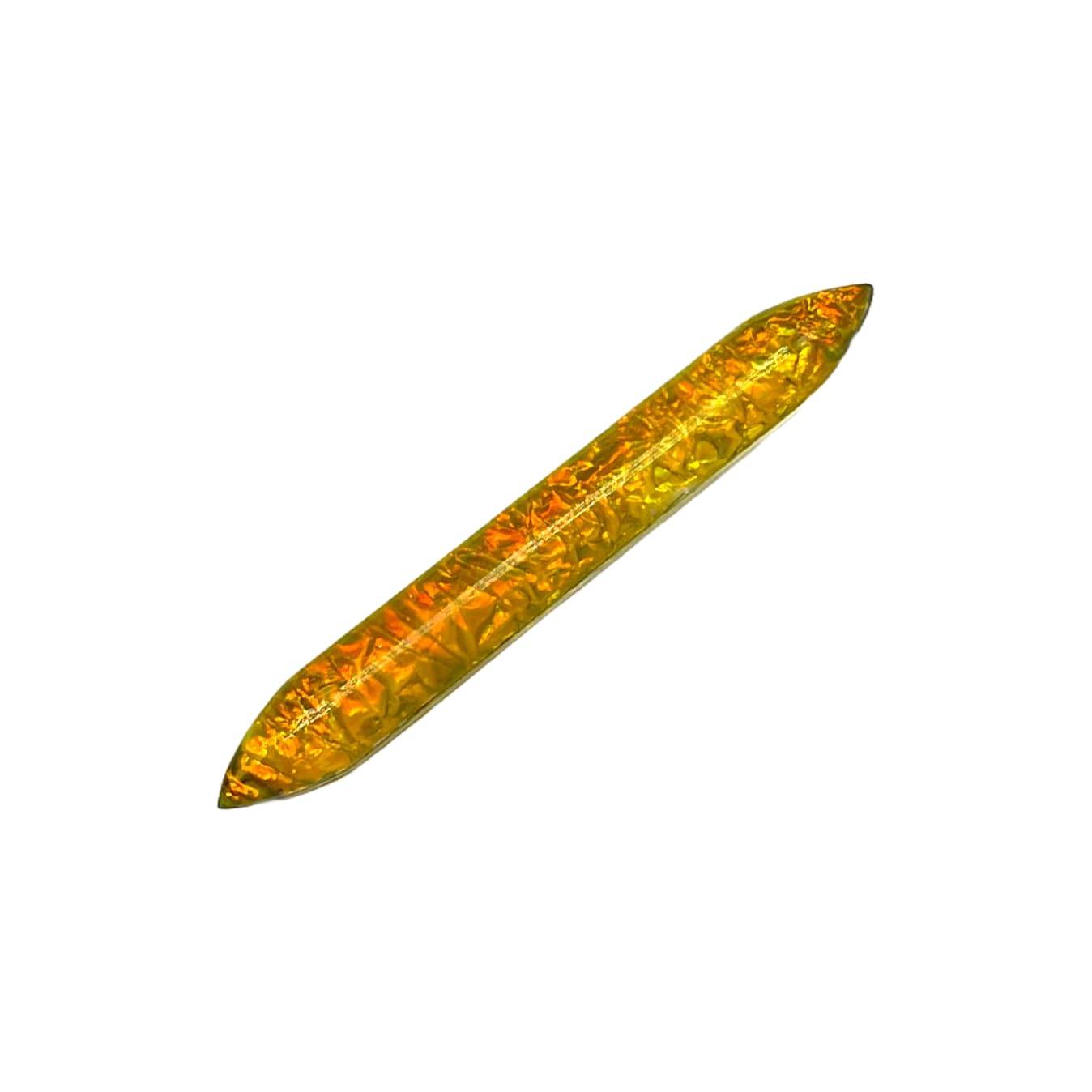 Yellow Opal Glitter Glass Tribal Septum Stone Piercing, 12g-1/2in