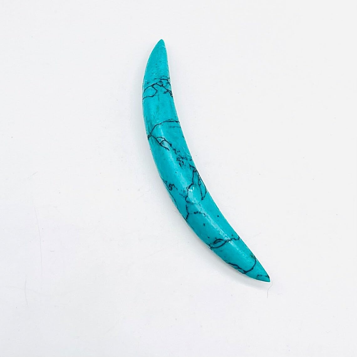 Turquoise Crystal Septum Nose Spike, 12g-1/2in, Handcrafted Body Jewelry