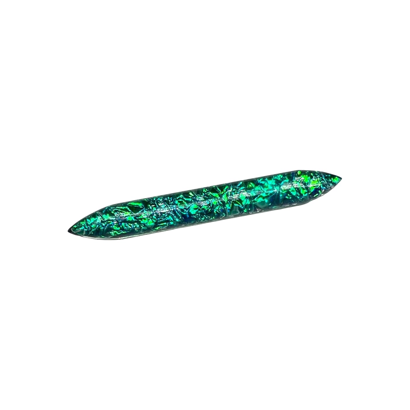 Green Opal Glitter Glass Stone Tribal Septum Nose Piercing, 12g to 1/2", Custom Sizing Available