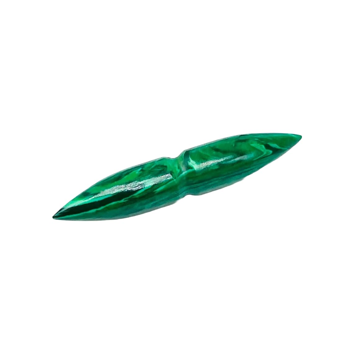 Green Malachite Crystal Handmade Naga Body Piercing Jewelry, Septum Tusk, 12g (2mm) to 1/2 inch (12mm)