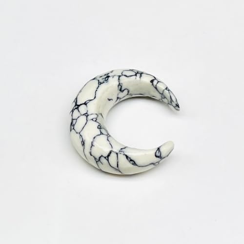 Howlite Crystal Septum Pincher, 12g to 1/2", Customizable Size