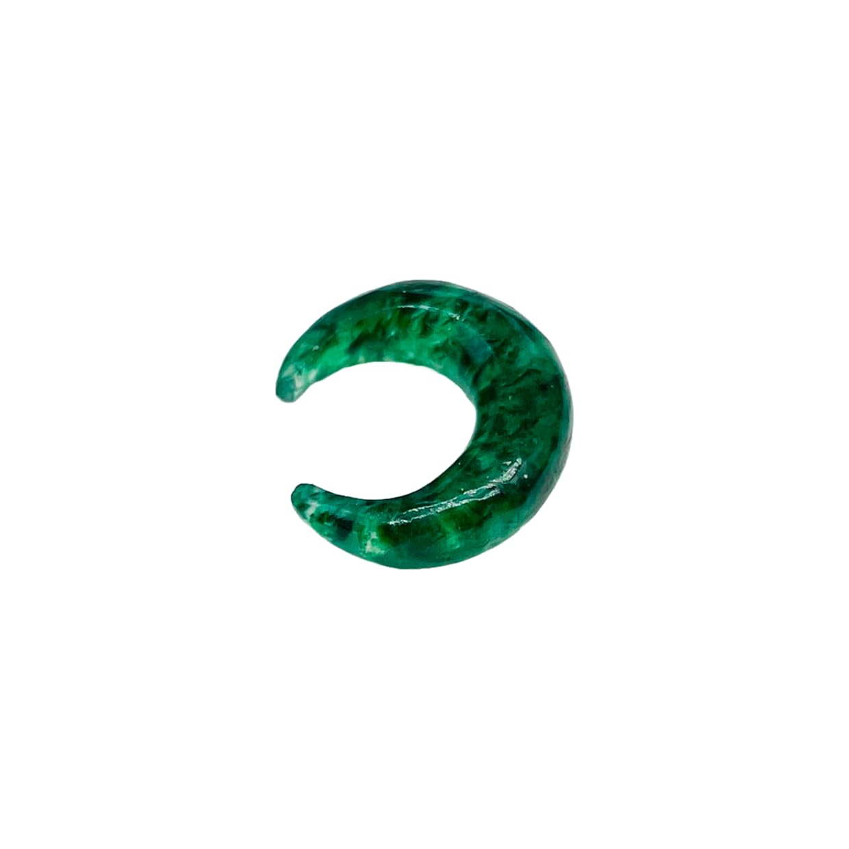 Natural Green Aventurine Gemstone Handmade Naga Body Piercing Tribal Septum Crescent Pincher, Size 2mm - 12mm
