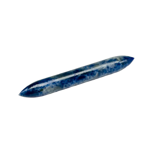 Natural Sodalite Crystal Handmade Naga Body Piercing Jewelry, Tribal Septum Tusk Straight Spike Gauges, 12g (2mm) to 1/2 inch (12mm), Customized Size Available