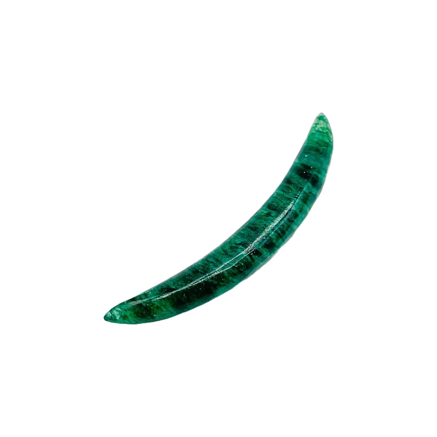 Aventurine Gemstone Curved Septum Tusk Gauges, 2mm to 12mm, Customized Size