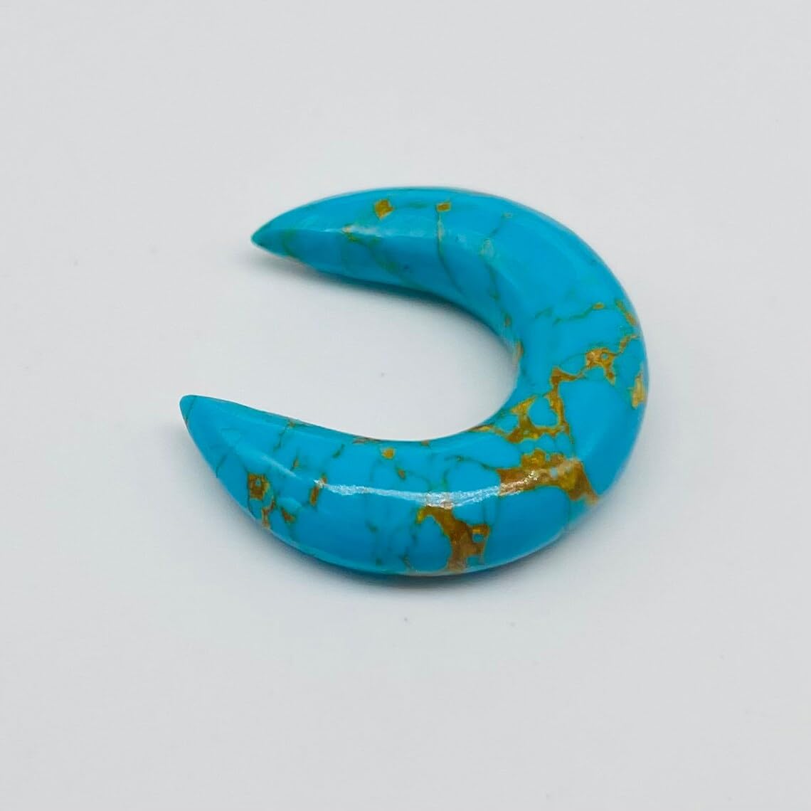 Turquoise Crystal Septum Pincher Body Jewelry, 12g to 1/2", Custom Sizes Available