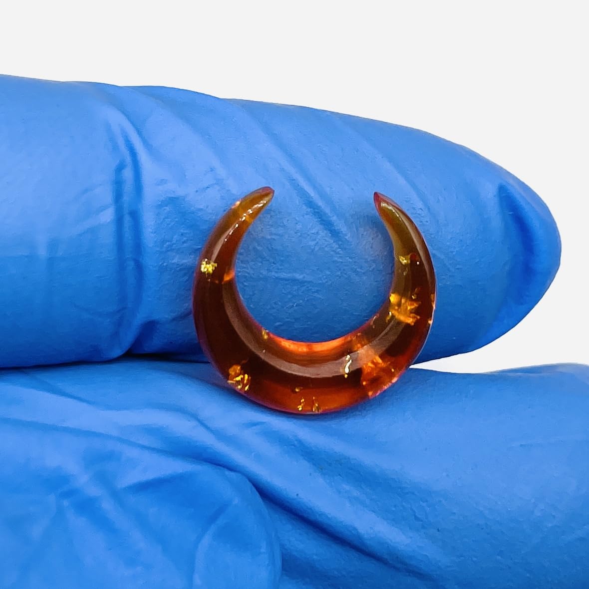 Amber Stone Handmade Nose Piercing Septum Pincher Naga Body Jewelry Gauges Size 12g (2mm) to 1/2" (12mm) Customized Size & Wholesale Also Available