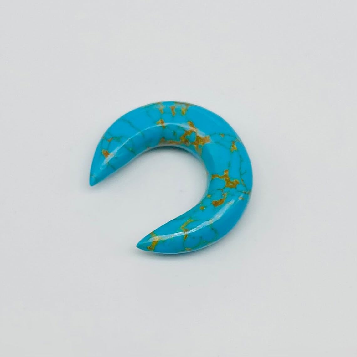 Turquoise Crystal Septum Pincher Body Jewelry, 12g to 1/2", Custom Sizes Available