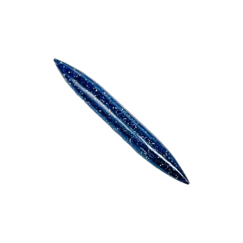 Uni Crafts Blauer Sonnenstein-Kristall, handgefertigter Naga-Piercingschmuck, Septum-Stoßzahn, 14 G (1,6 mm) bis 1/2 Zoll (12 mm), anpassbar