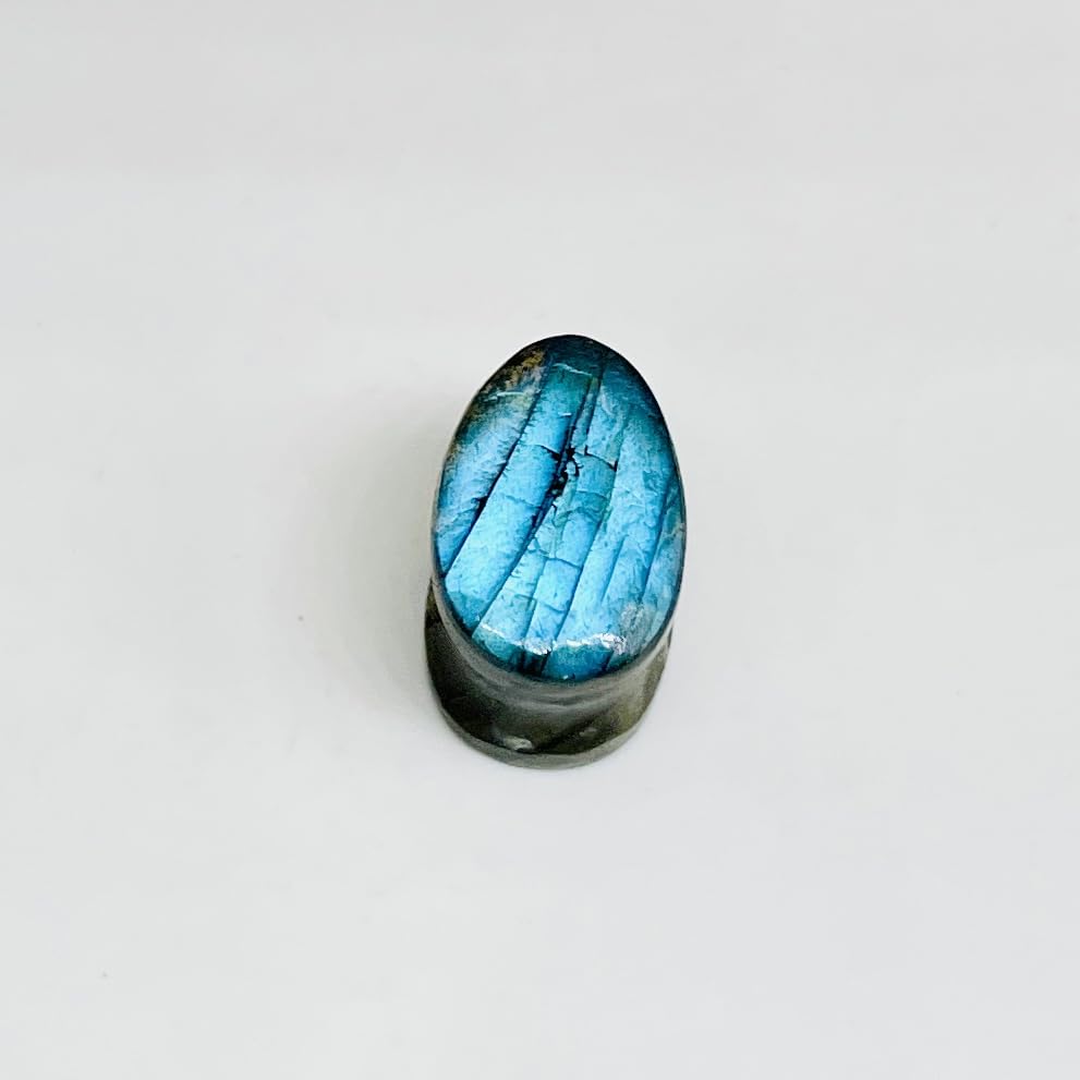 Sky Blue Labradorite, Double Flared Teardrop Ear Plugs, Size 8g (3mm) - 1" (25mm), Pair, Custom Sizes Available