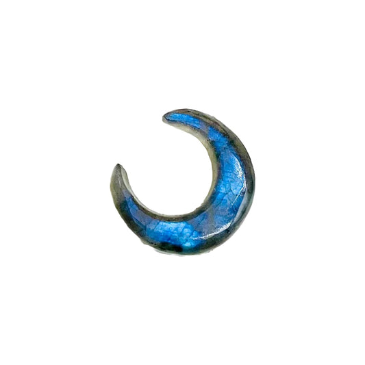 Natural Blue Flash Labradorite Crystal Handmade Nose Piercing Septum Pincher Naga Body Jewelry Size 12g (2mm) to 1/2" (12mm) Customized Size & Wholesale Also Available