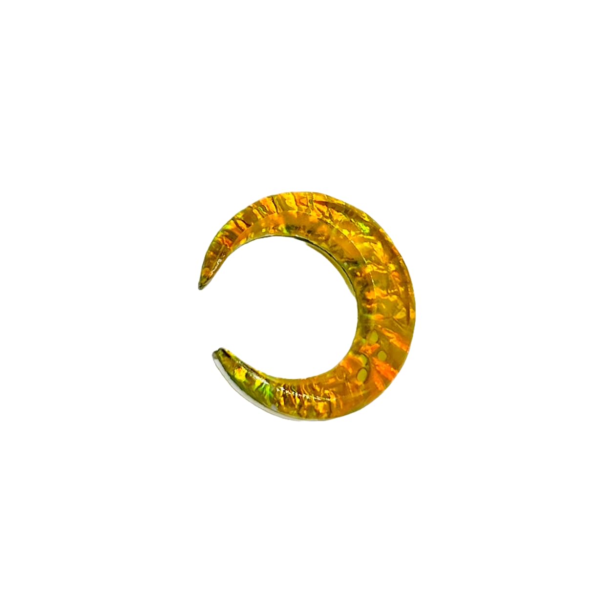 Yellow Opal Glitter Glass Stone Septum Pincher, 12g-1/2in, Custom Sizes, Handmade Body Jewelry