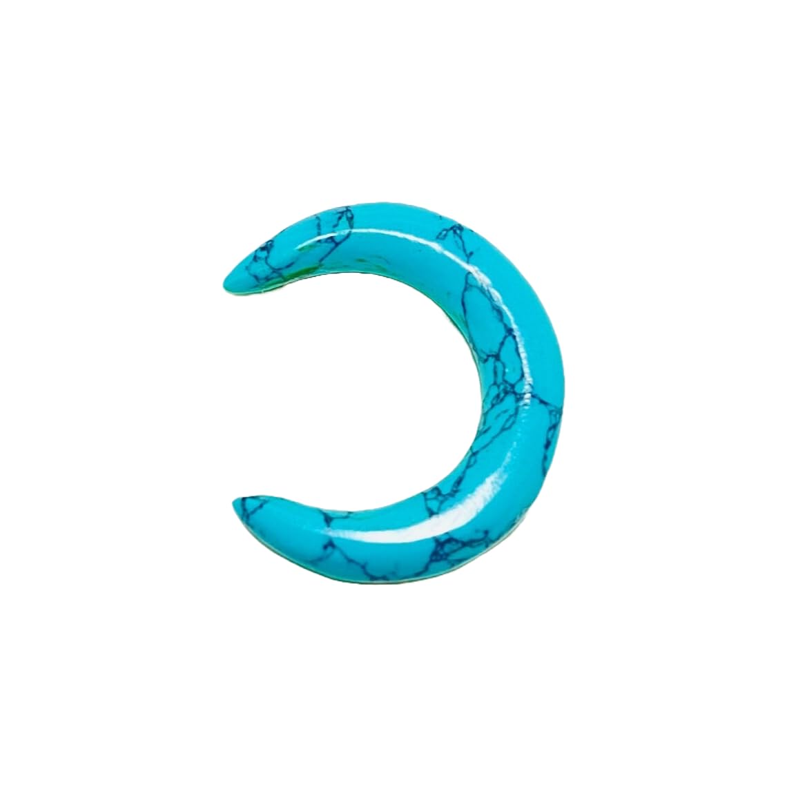 Body Jewelry 12G 2MM to 12MM - Naga Septum Pincher - Blue Turquoise Crystal - Nipple Ring - Cartilage Earring - Tribal Body Jewelry for Men and Women