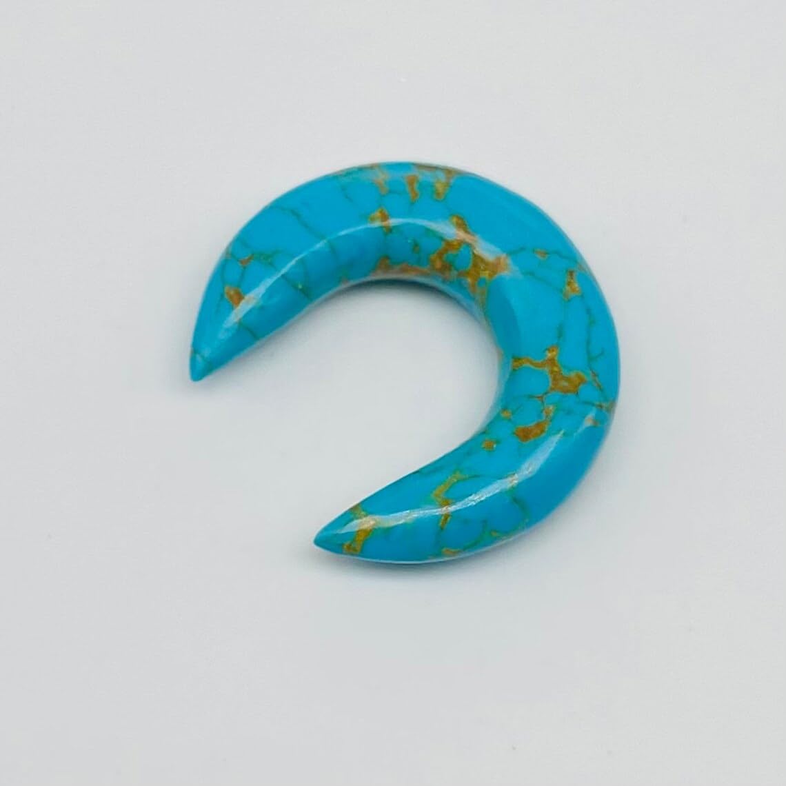 Turquoise Crystal Septum Pincher Body Jewelry, 12g to 1/2", Custom Sizes Available