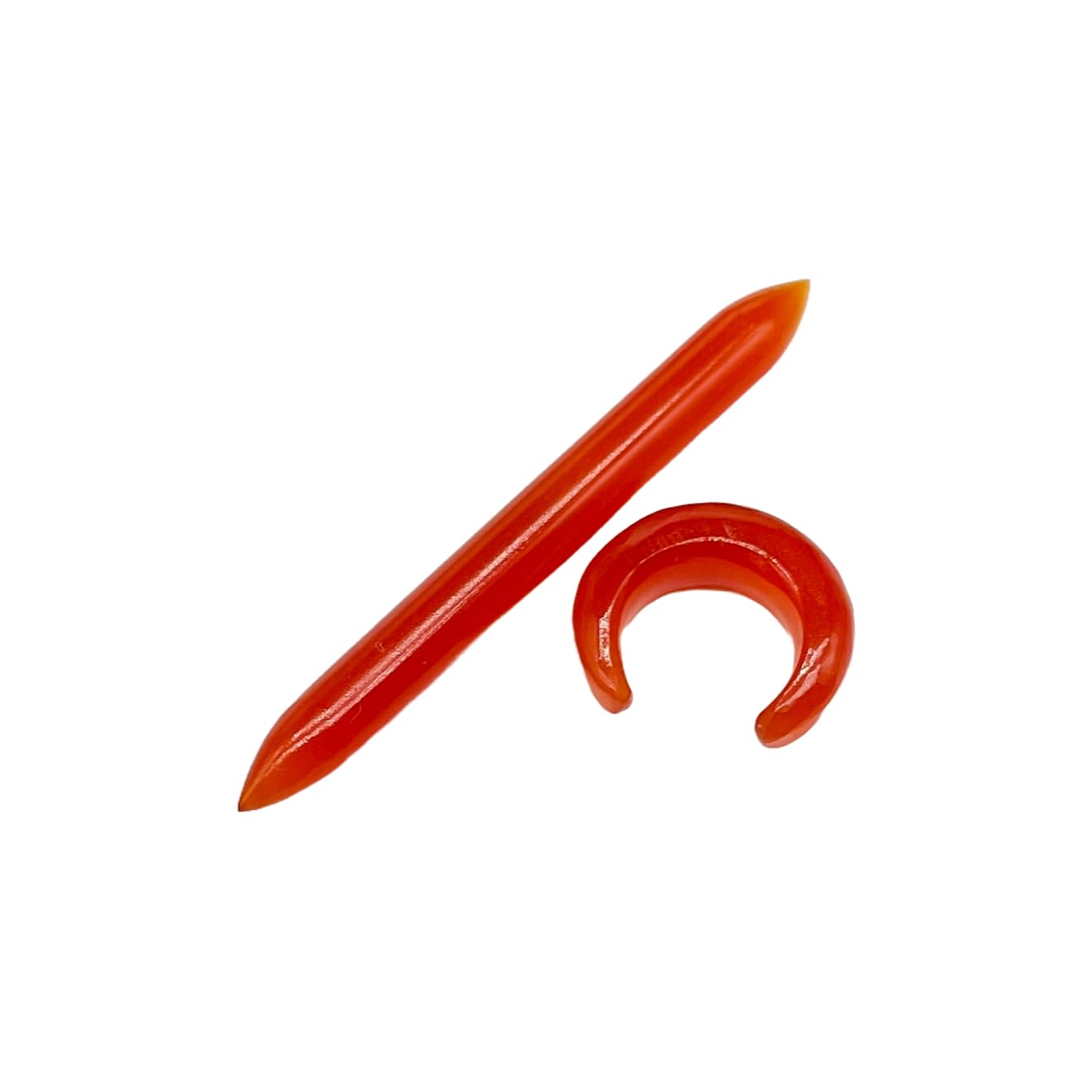 Natural Red Onyx Gemstone Handmade Naga Body Piercing Tribal Septum Crescent Horseshoe Pincher and Spike Tusk Gauges Jewelry, Sizes 2mm (12g) to 12mm (1/2 inch)